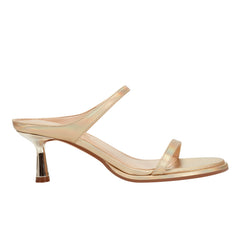 Marc Fisher Alonde Heeled Slide Sandal | Platino Leather