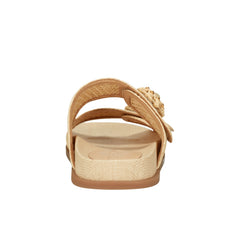 Marc Fisher Valena Woven Footbed Sandal | Natural Raffia