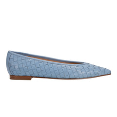 Marc Fisher Damaria Woven Flat | Blue Leather
