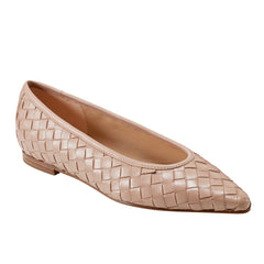 Marc Fisher Damaria Woven Flat | Natural Leather