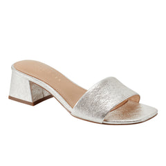 Marc Fisher Olysa Slide Dress Sandal | Platino Leather