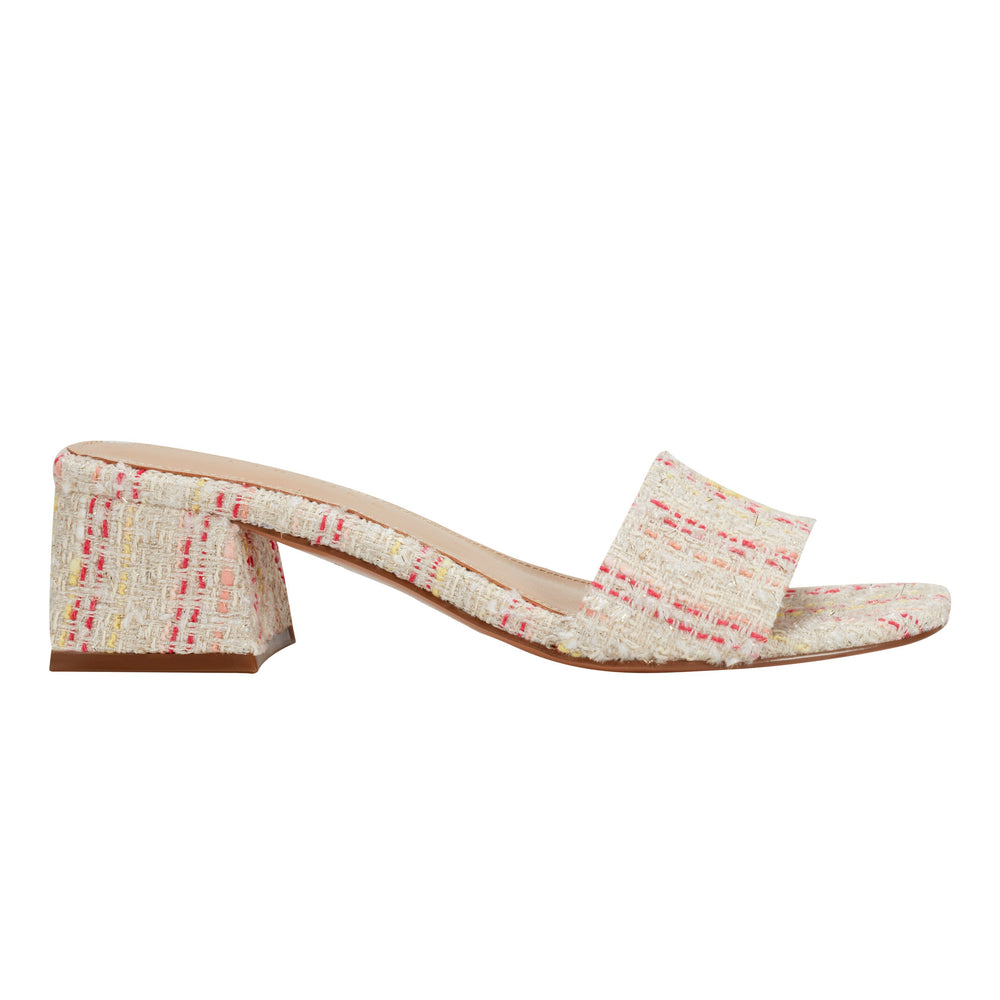 Marc Fisher Olysa Slide Dress Sandal | Red/Cream Stripe