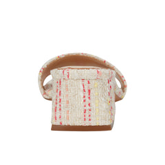 Marc Fisher Olysa Slide Dress Sandal | Red/Cream Stripe