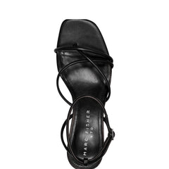 Marc Fisher Ballen Ankle Strap Sandal | Black Leather