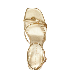 Marc Fisher Ballen Ankle Strap Sandal | Gold Leather