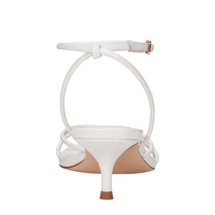Marc Fisher Ballen Ankle Strap Sandal | White Leather