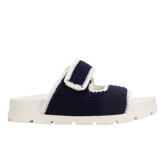 Marc Fisher Brinleys Footbed Sandal | Navy/Cream