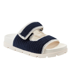 Marc Fisher Brinleys Footbed Sandal | Navy/Cream