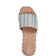 Marc Fisher Daylin Flatform Sandal | Blue Stripe