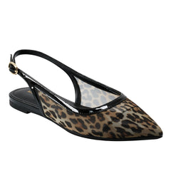 Marc Fisher Erisa Slingback Flat | Leopard Mesh