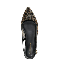 Marc Fisher Erisa Slingback Flat | Leopard Mesh