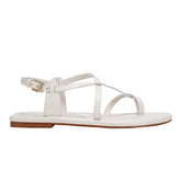 Marc Fisher Gerty Strappy Flat Sandal | Chic Cream Leather