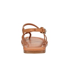 Marc Fisher Gerty Strappy Flat Sandal | Natural Leather