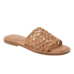 Marc Fisher Glynne Woven Flat Sandal | Brown