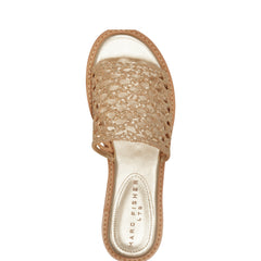 Marc Fisher Glynne Woven Flat Sandal | Gold