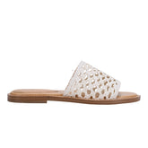 Marc Fisher Glynne Woven Flat Sandal | White
