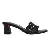 Marc Fisher Jazmine Dress Slide Sandal | Black Raffia