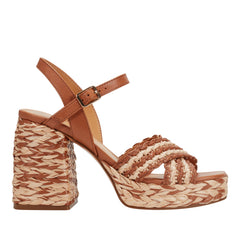 Marc Fisher Juliey Platform Sandal | Natural/Brown