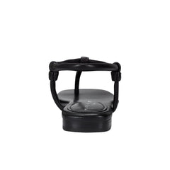 Marc Fisher Maycee Thong Flat Sandal | Black Leather