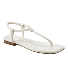Marc Fisher Maycee Thong Flat Sandal | Chic Cream Leather