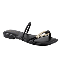 Marc Fisher Mazza Flat Slide Sandal | Black