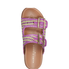 Marc Fisher Mylan Footbed Sandal | Purple/Green