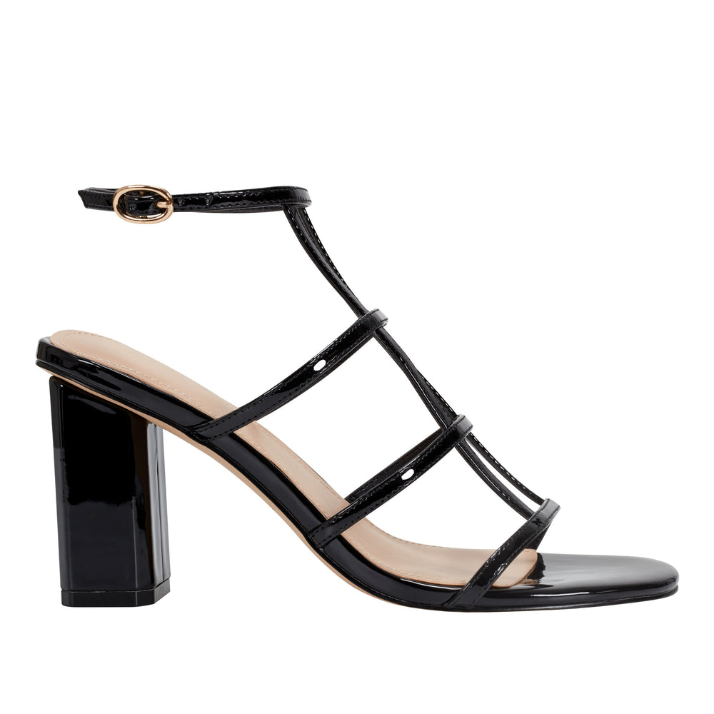 Marc Fisher Norene Strappy Sandal | Black Patent