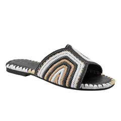 Marc Fisher Nottie Flat Slide Sandal | Black Multi