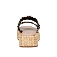 Marc Fisher Pelma Flatform Sandal | Black Stripe