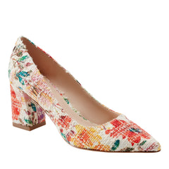 Marc Fisher Zala Block Heel Pointy Toe Pump | Floral
