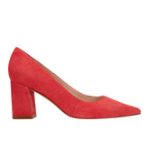 Marc Fisher Zala Block Heel Pointy Toe Pump | Medium Pink Suede