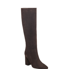 Marc Fisher Yarli Boot | Dark Brown Suede