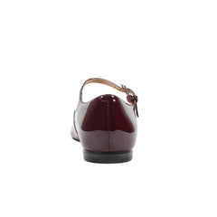 Marc Fisher Trella Mary Jane Flat | Dark Red Patent Leather