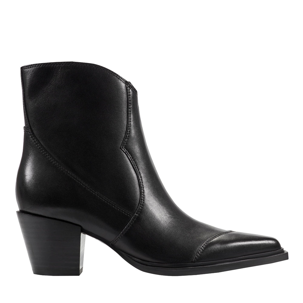 Marc Fisher Giulie Western Ankle Bootie | Black Leather