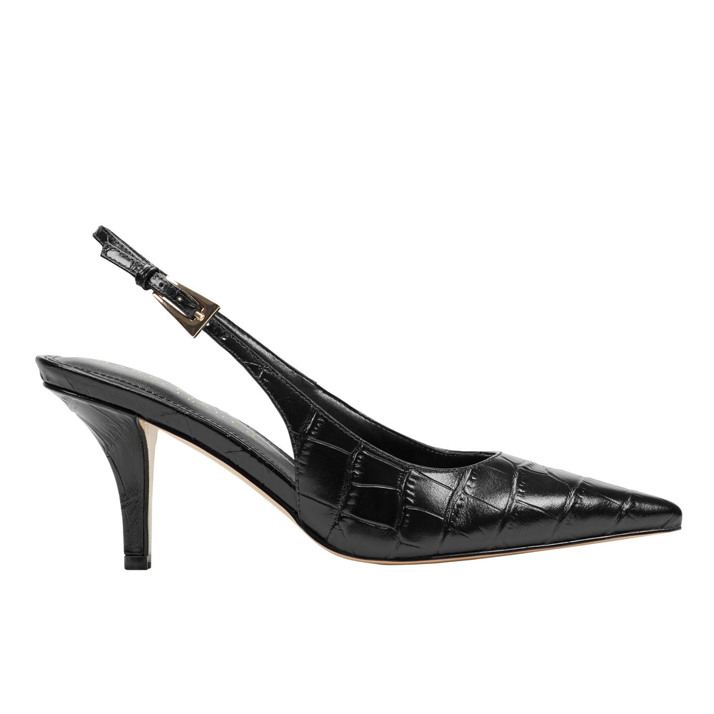 Marc Fisher Dorie Slingback Pump | Black Croco