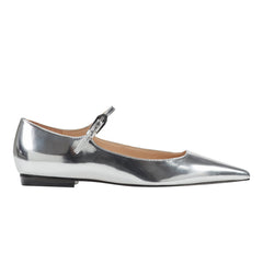 Marc Fisher Trella Mary Jane Flat | Silver Metallic