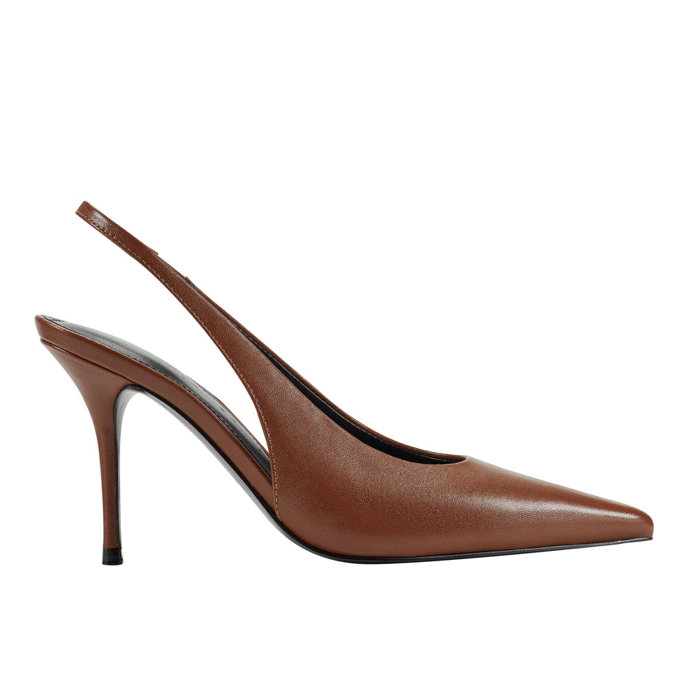 Marc Fisher Leynne Slingback Pump | Brown Leather