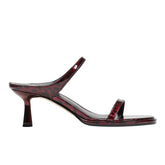 Marc Fisher Alonde Heeled Slide Sandal | Dark Red Patent Leather