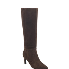 Marc Fisher Lucinda Kitten Heel Boot | Dark Brown Suede