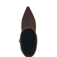 Marc Fisher Lucinda Kitten Heel Boot | Dark Brown Suede
