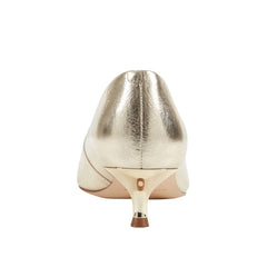 Marc Fisher Cecile Kitten Heel Pump | Gold Leather