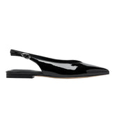 Marc Fisher Gabra Slingback Flat | Black Patent Leather