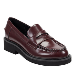 Marc Fisher Dagman Casual Loafer | Dark Red Leather