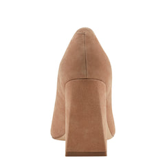 Marc Fisher Minny Block Heel Pump | Medium Natural Suede