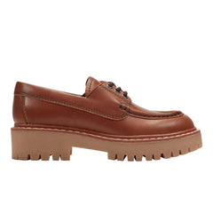 Marc Fisher Nerida Lug Sole Loafer | Brown Leather