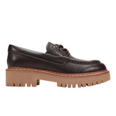 Marc Fisher Nerida Lug Sole Loafer | Dark Brown Leather
