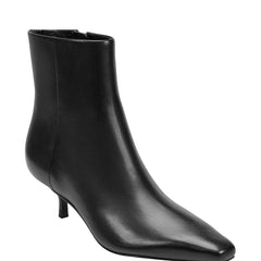 Marc Fisher Kiona Kitten Heel Ankle Bootie | Black Leather