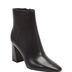 Marc Fisher Novella Block Heel Ankle Bootie | Dark Brown Leather