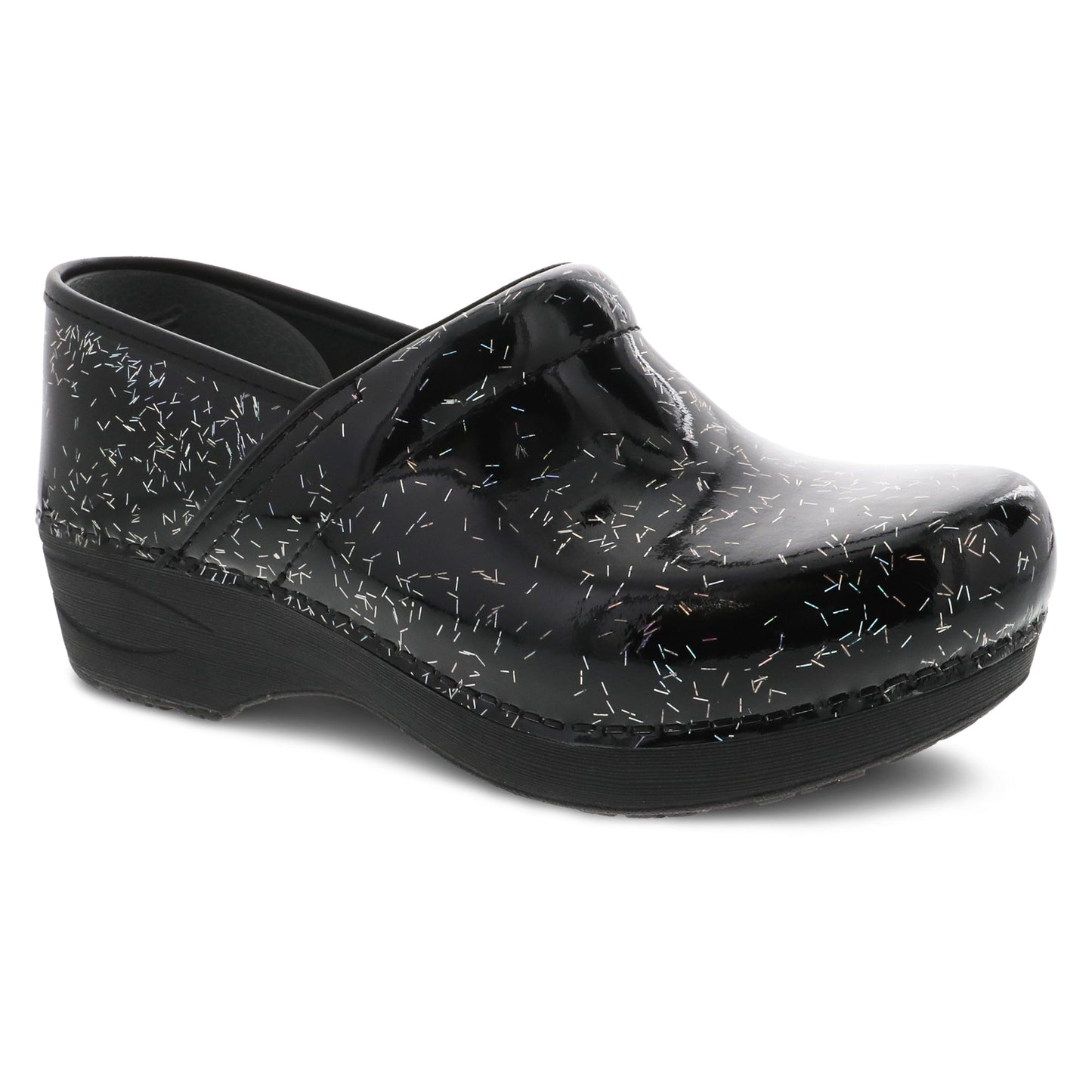 Rainbow Flecks Patent Clog,36