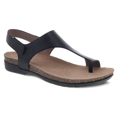Black Waxy Burnished Sandal,36